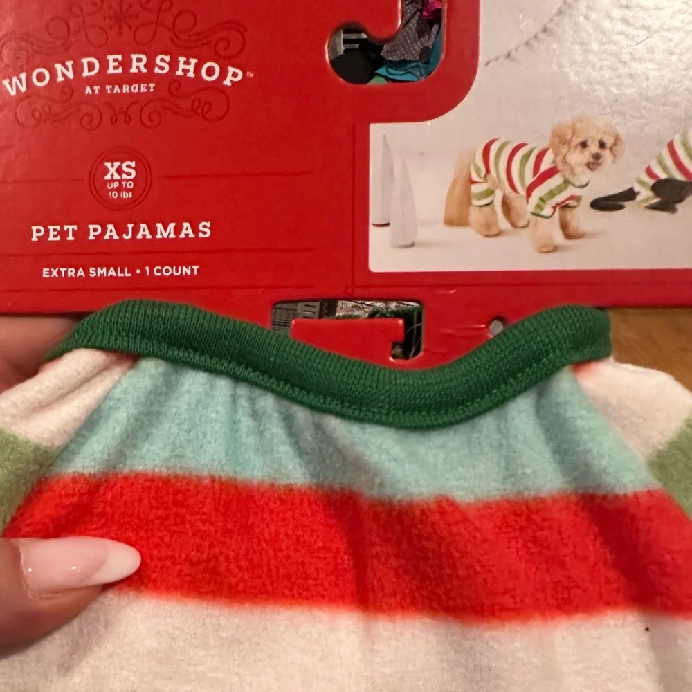 PET PAJAMAS FLEECE Wondershop Striped Dog Cat Pajama XS